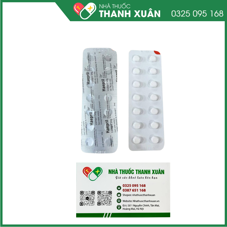 Heapril 5 mg điều trị tăng huyết áp, suy tim, nhồi máu cơ tim cấp